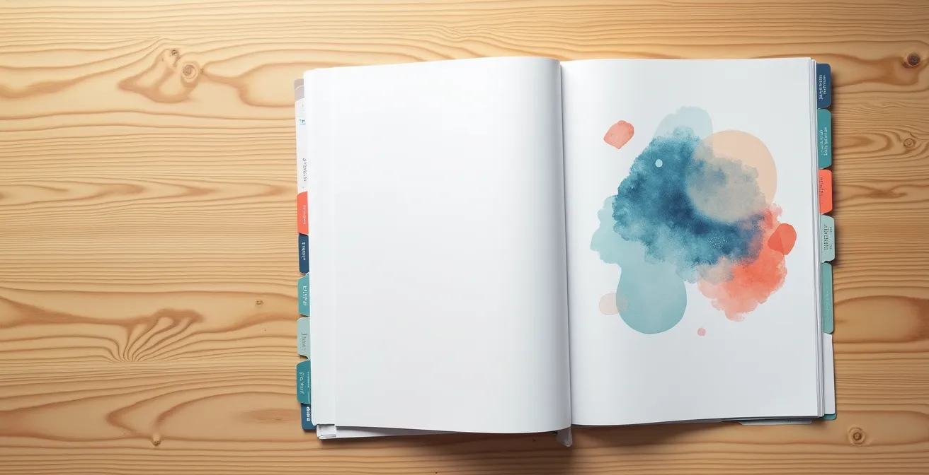 Vue aérienne de documents fiscaux organisés sur un bureau en bois